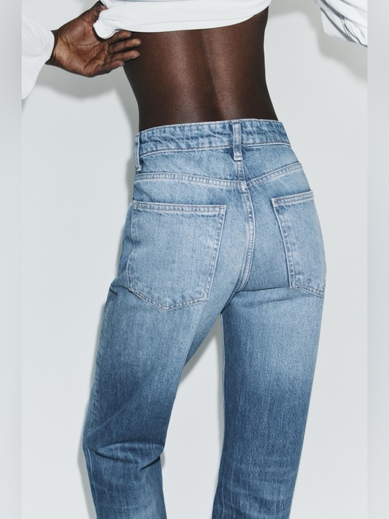 Denim - ZARA | tapered high rise jeans | size 10